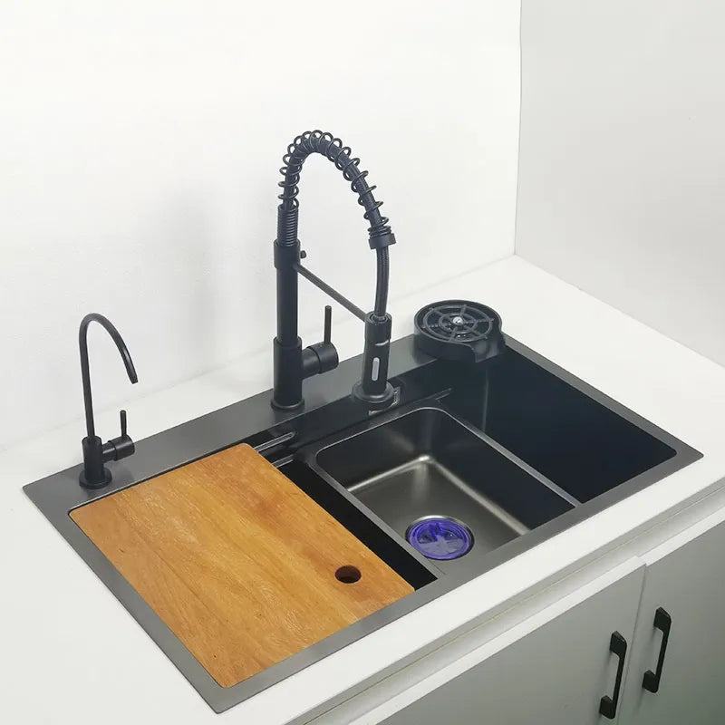Matte Black Nano Kitchen Sink with chopping board