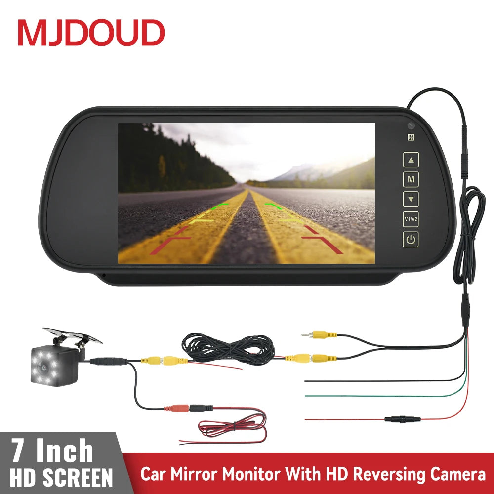 7-inch monitor with camera and rearview mirror