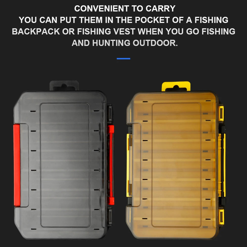 Fishing Tackle Box for Lure Storage with 14 Compartments Set