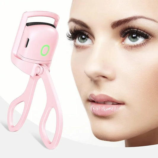 Pink Electric Eyelash Curler Charging Model Fast Heating Portable Shaping and Lasting Curling Eyelash Clip