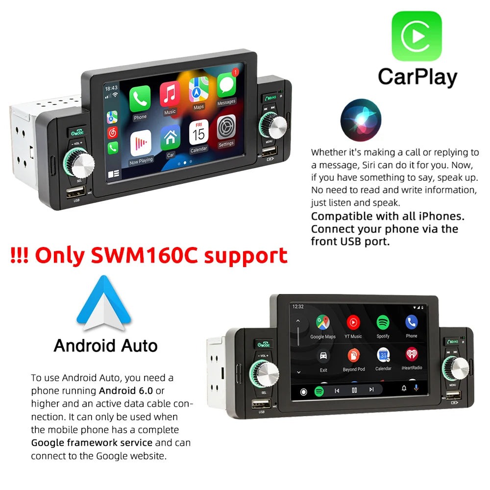 5 inch Bluetooth Mirror Link Car Radio Multimedia Player