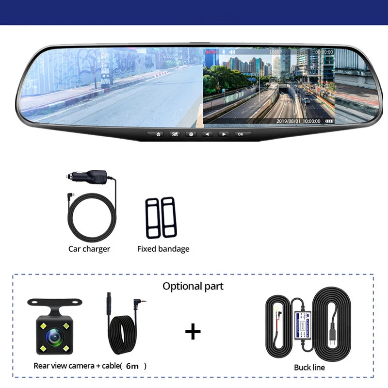 4.3-Inch Driving Recorder Car DVR with Dual Lens