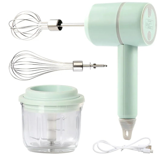 Portable Blender Mixer Kitchen Tools Hand Mixer Electric Food processors set milk frother Egg Beater Cake Baking kneading mixer