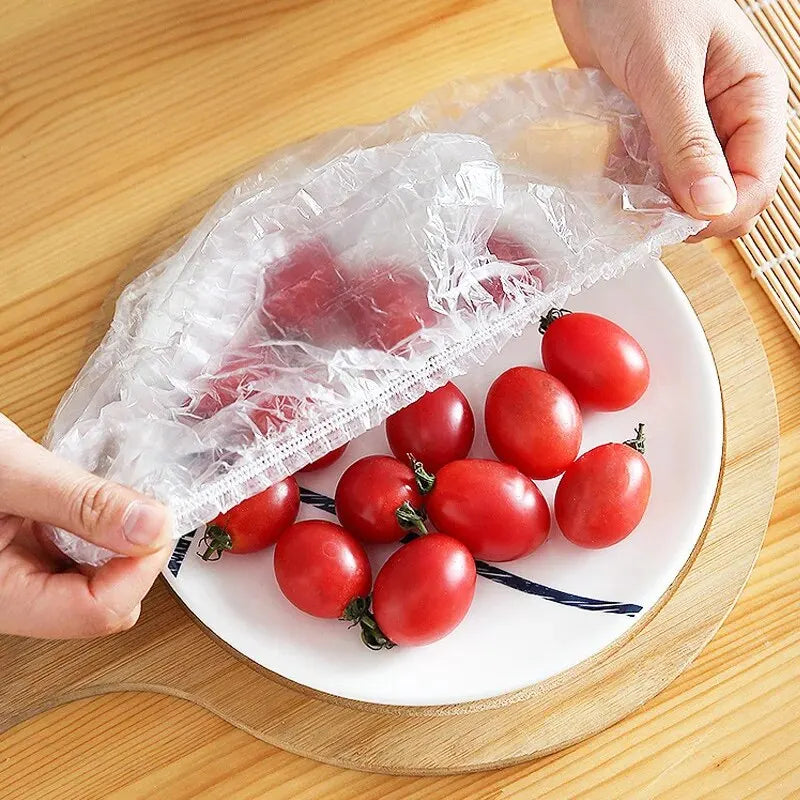 100/300pcs Disposable Fresh-keeping Film Cover No Odor Household Food Grade Fresh-keeping Bowl Cover PE Fresh-keeping Film