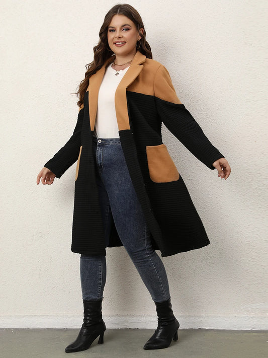 Plus Size Clothing Office Winter Trench Coat