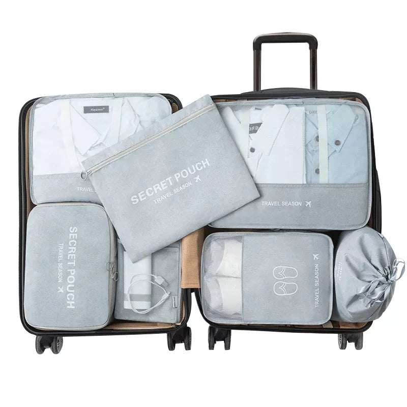 7Pcs/Set Zipper Luggage Packing Travel Storage Bags