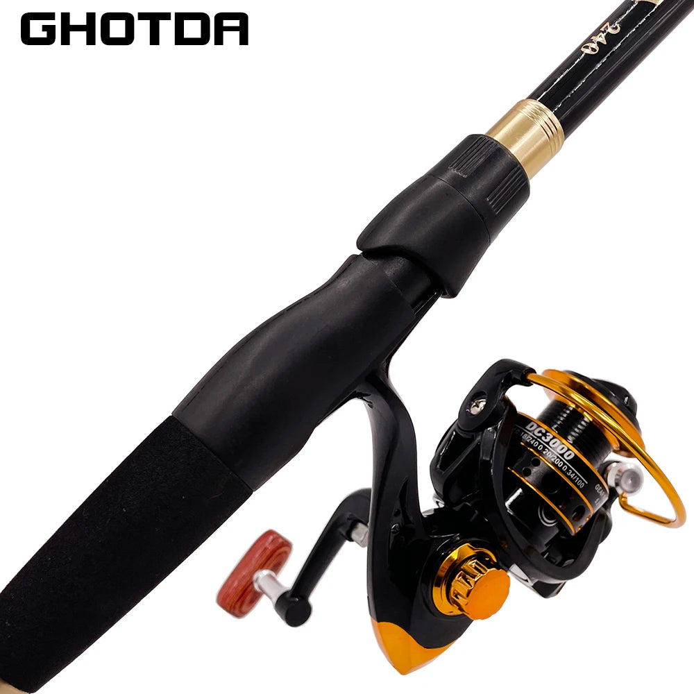 Lightweight Lure Fishing Rod Set and Spinning Reel Close with a Length of 45/47.6/48.5/51 cm