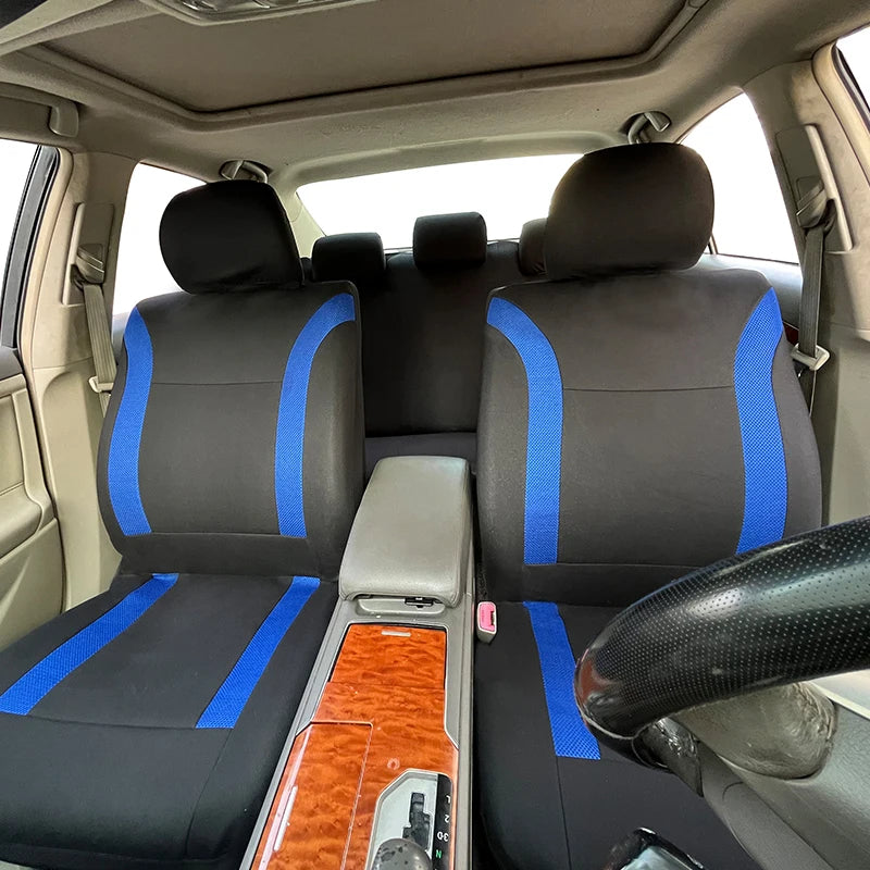Fabric Bicolor Universal Polyester Car Seat Cover Set
