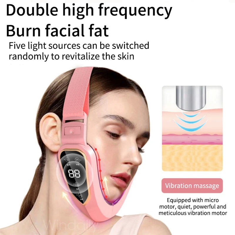 LED Photon Therapy Facial Slimming Vibration Massager