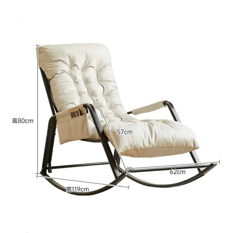 Single Arm Elastic Recliner Sofa Lazy Lounge Premium Living Room Rocking Chair Cloth Accent Bedroom Chaise Lounges Furniture