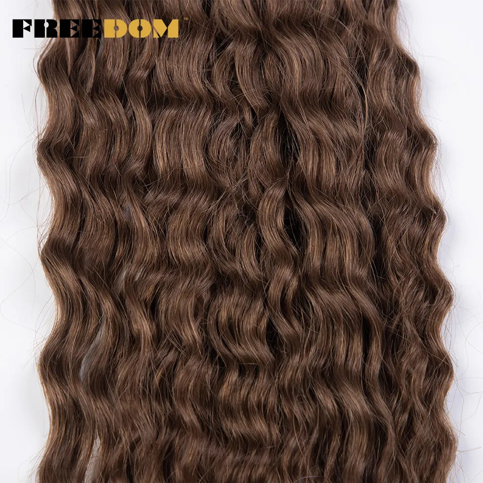 24 Inch Ombre Pink Synthetic Curly Hair Extension