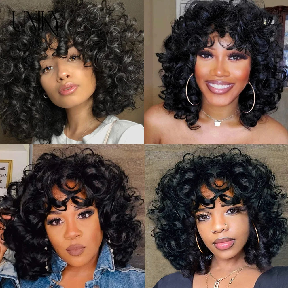 Short, Bouncy, Curly, 100% Human Hair Bundles