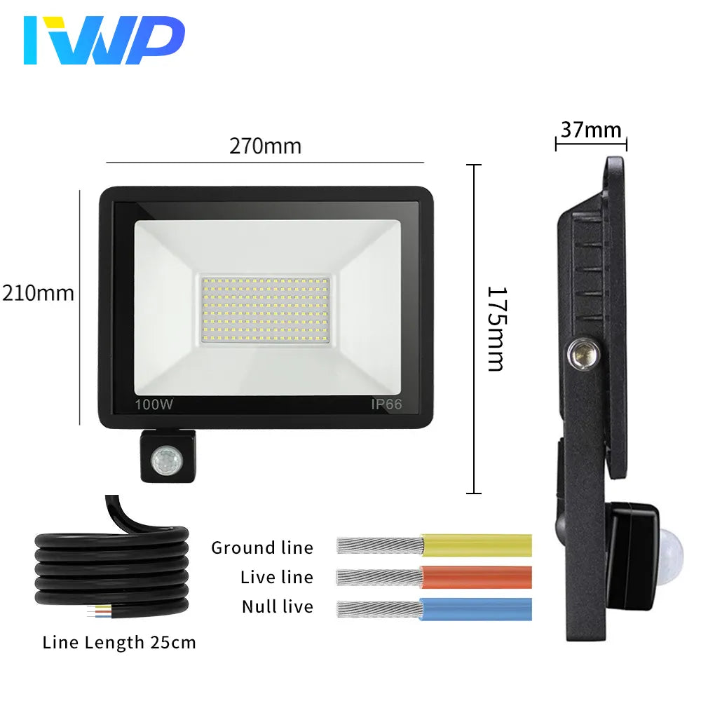 220V Motion Sensor LED Flood Light