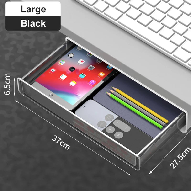 Clear Organizer Hidden Under Desk