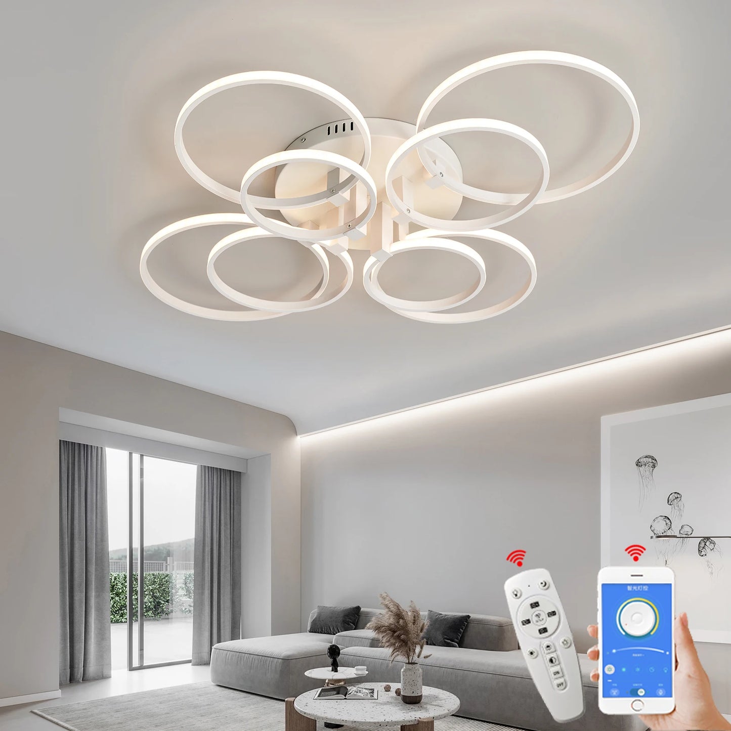 90-260V  Smart Modern LED Chandelier