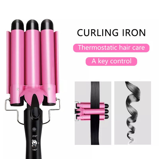 Triple Barrel Egg Roll Hair Curler