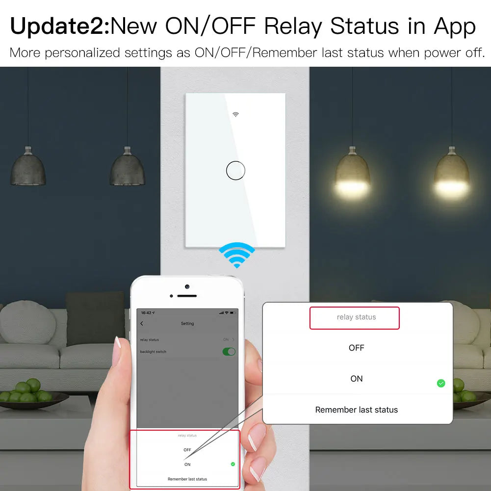 110/220V Wi-Fi Smart Light Switch and Control Works with Alexa Google Home