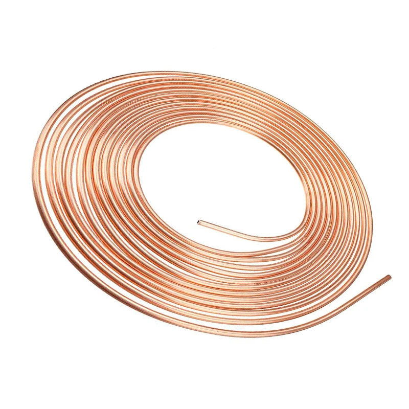 25 ft., 7.62 m., car roll tube coil of copper with 16 PCS tube nuts