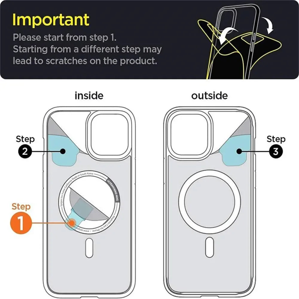 Ultra Clear Magnetic Circle Magsafing Case For iPhone 15 14 13 12 11 Pro Max iPhone Magnetic Magsafe Cases Shockproof