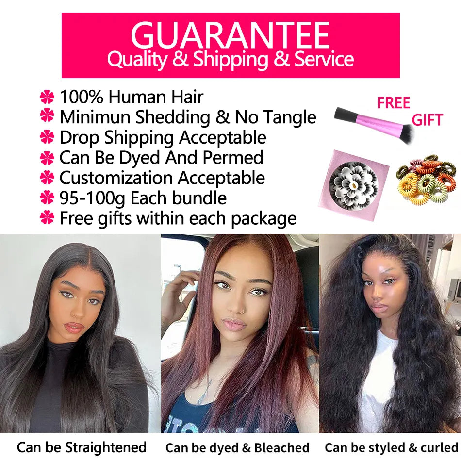 3/4 Lot 100% Human Hair Peruvian Kinky Straight Bundles