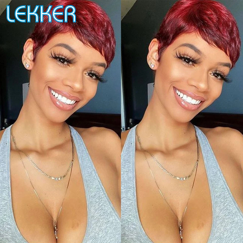 Short T-Part Lace Human Hair Wig for Women