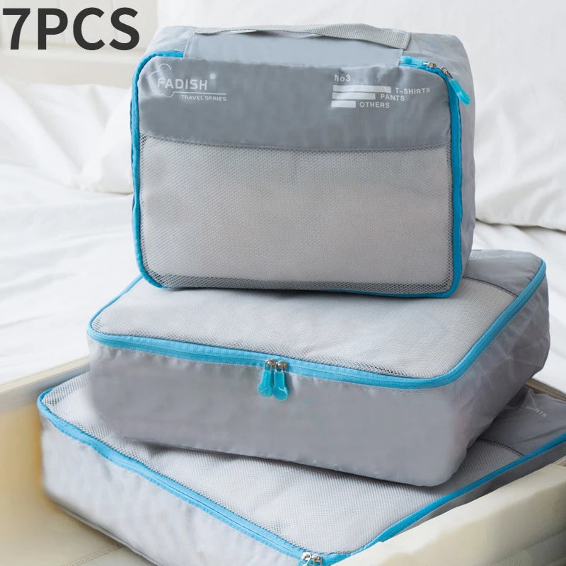 6/7 Pieces Tidy Waterproof Travel Storage Bags Set