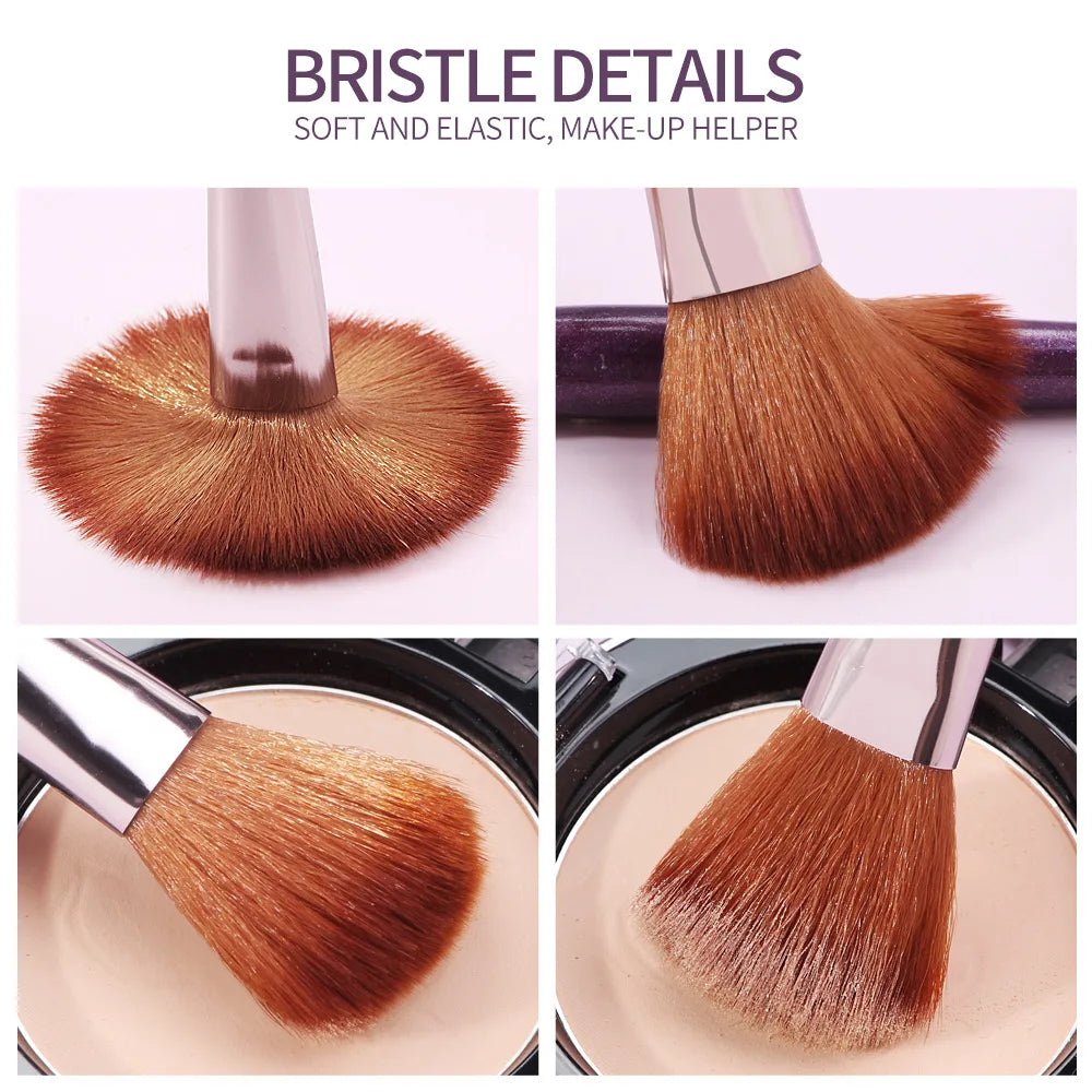 18-PCS Purple Makeup Brush Set