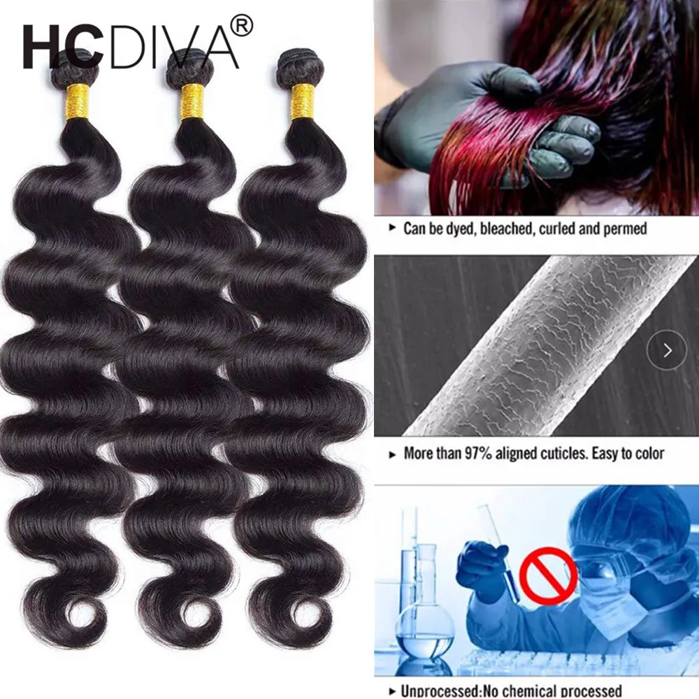 1/3/4 PCS Brazilian Hair Weave Bundles