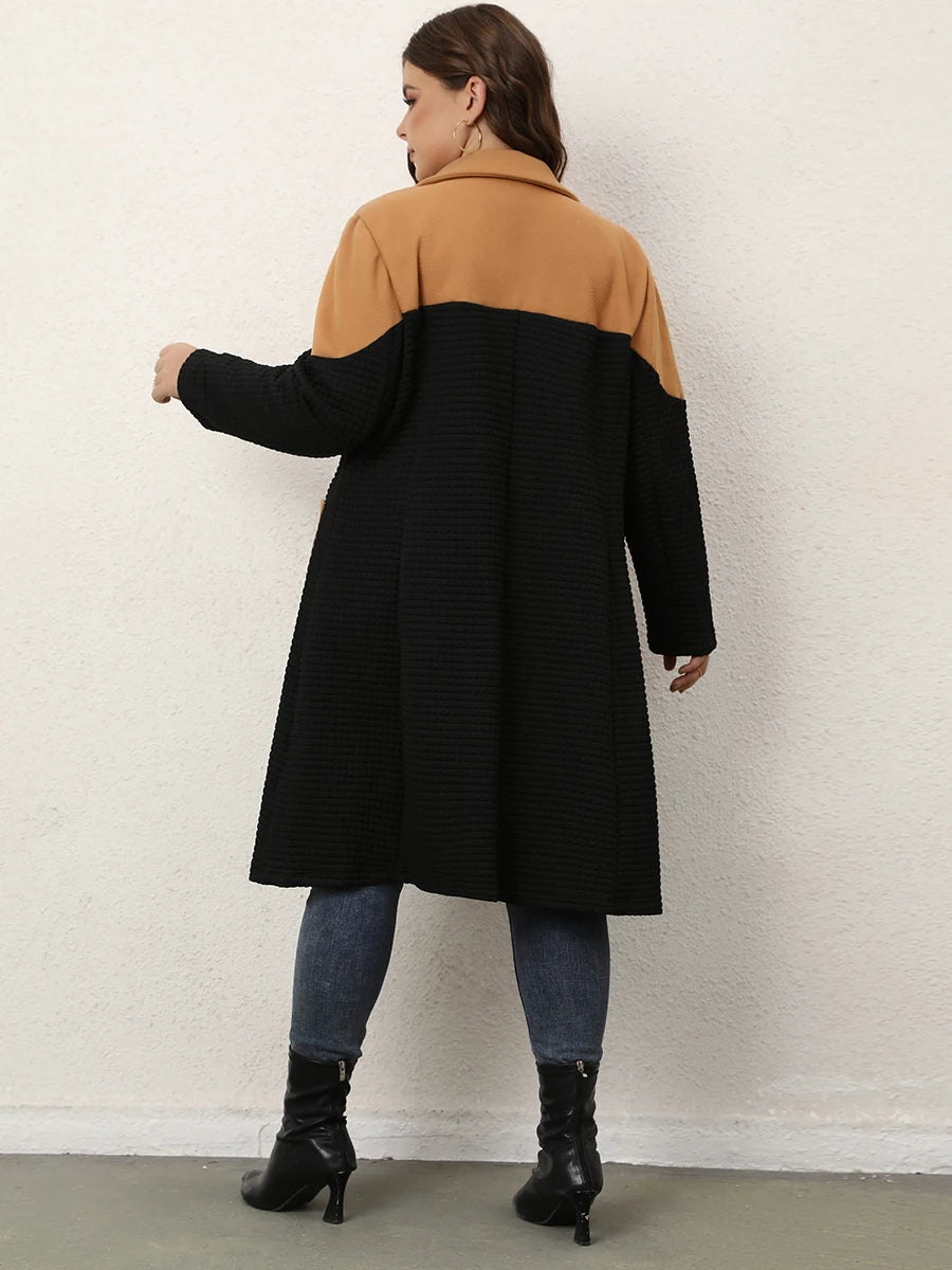 Plus Size Clothing Office Winter Trench Coat