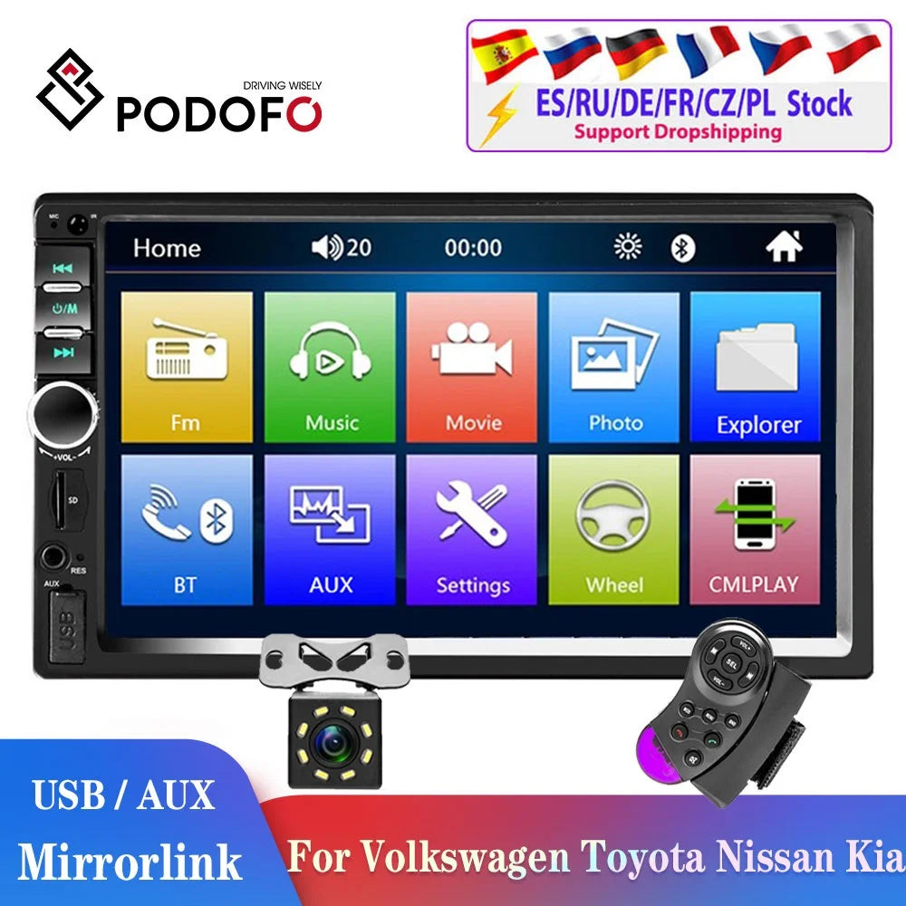 Bluetooth USB Car  Multimedia radio