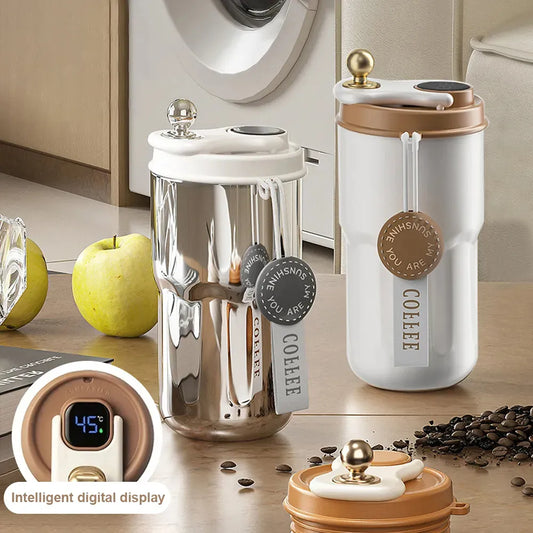 Smart Thermos Bottle Water Digital LED Temperature Coffee Mug Cup Stainless Steel Hydroflask Portable Thermoses Gift Student