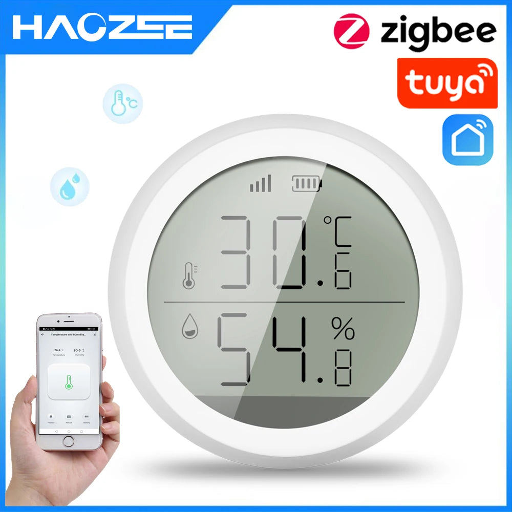 Smart Home Temperature And Humidity Sensor With LED Screen