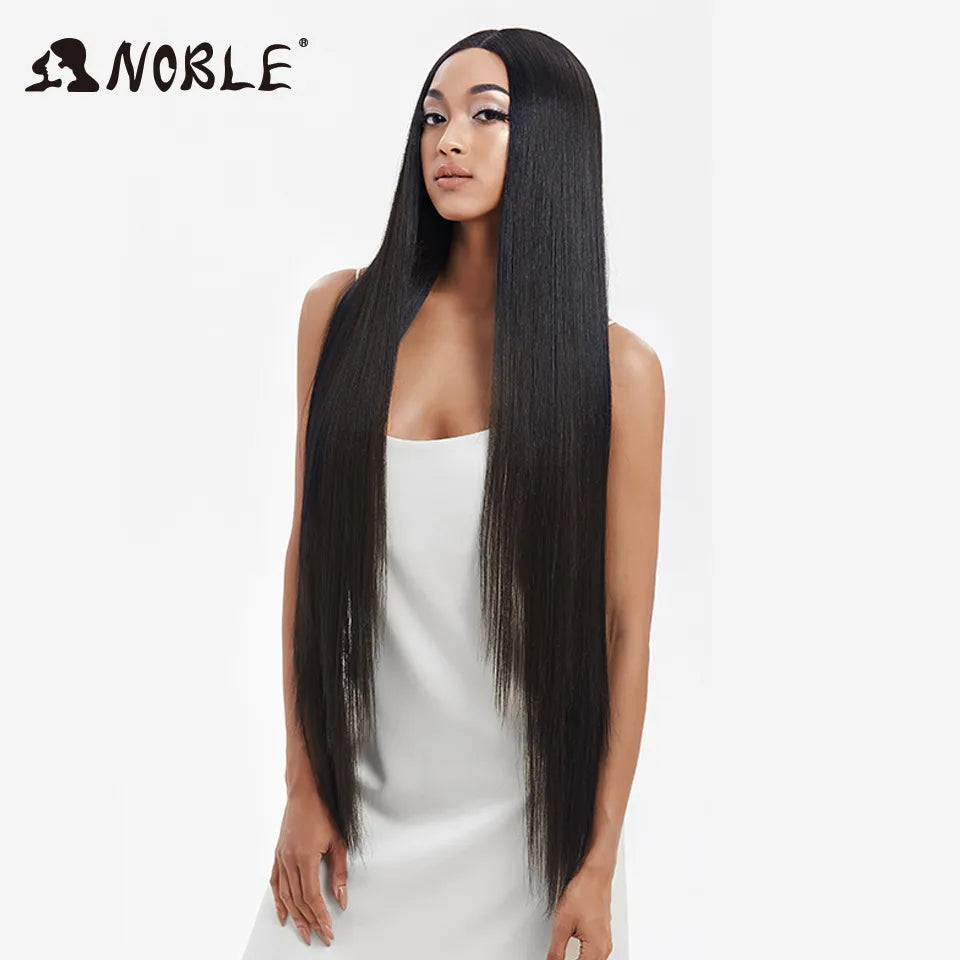 38 Inch Straight Synthetic Lace Front Wigs for Women