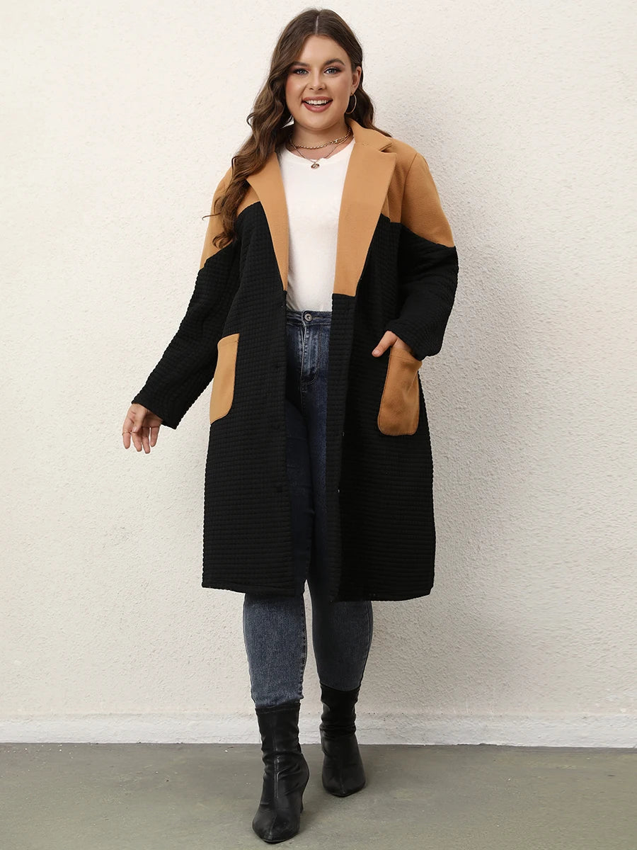 Plus Size Clothing Office Winter Trench Coat