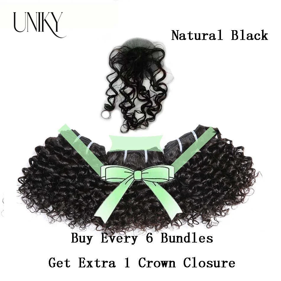 Curly Brazilian Hair Weave Bundles with 100% Human Hair Extensions