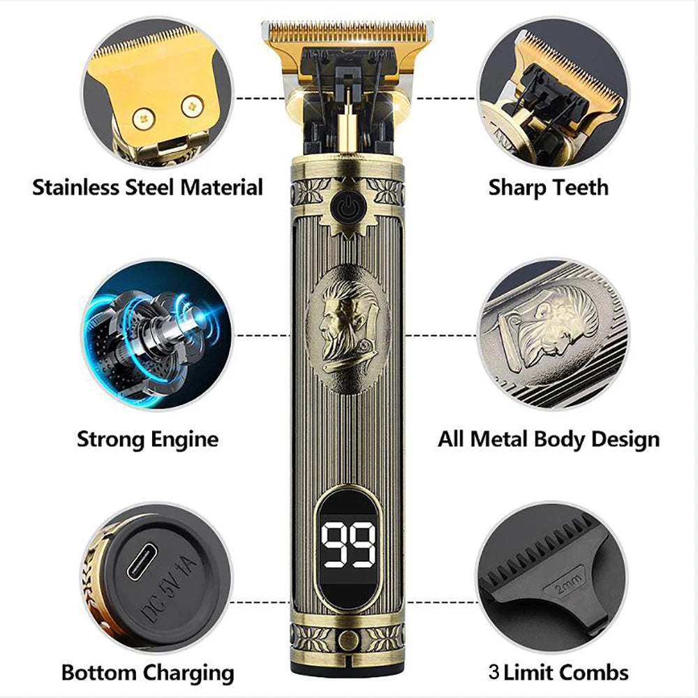 USB Rechargeable Men Electric Shaver for Men Barber Beard Trimmer