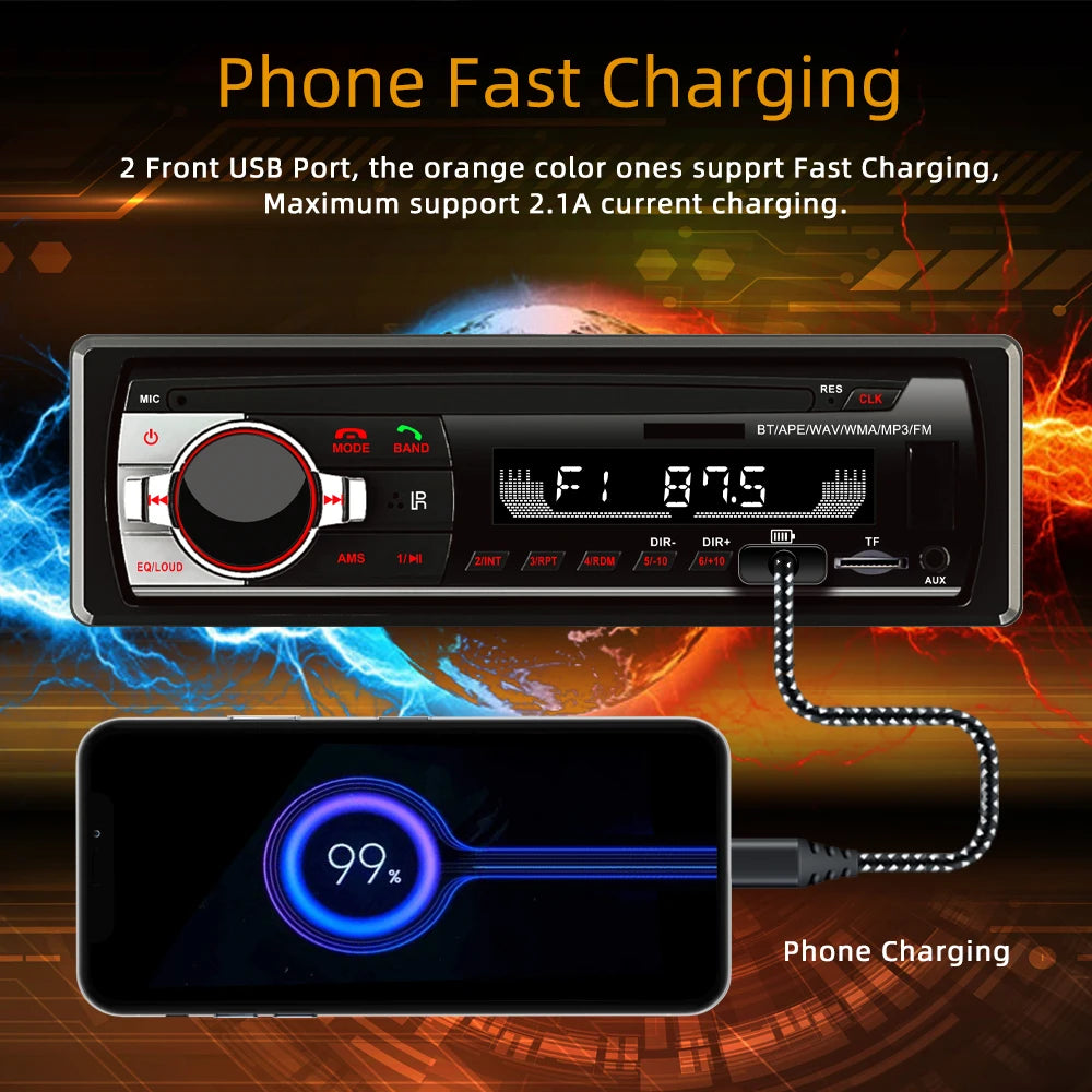 USB/SD Car Radio Stereo with Remote Control