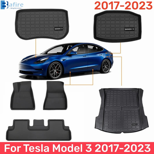 3D Floor Mats Foot Pad For Tesla Model Waterproof Non-Slip Carpet