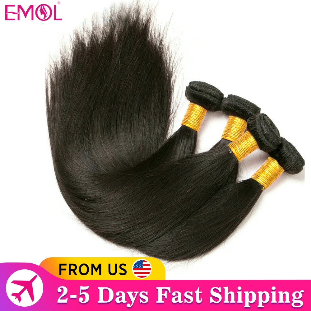 8-28 Inch 1/3/4 Bundles Straight Brazilian Human Hair Extensions