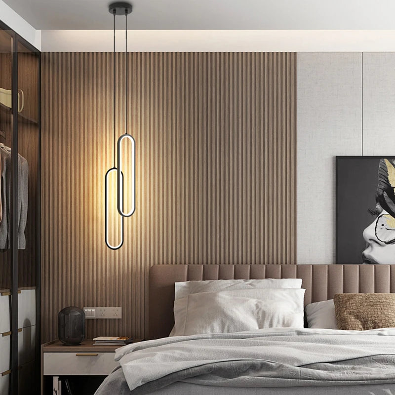 Gold Black  Modern Minimalist LED Pendant Light