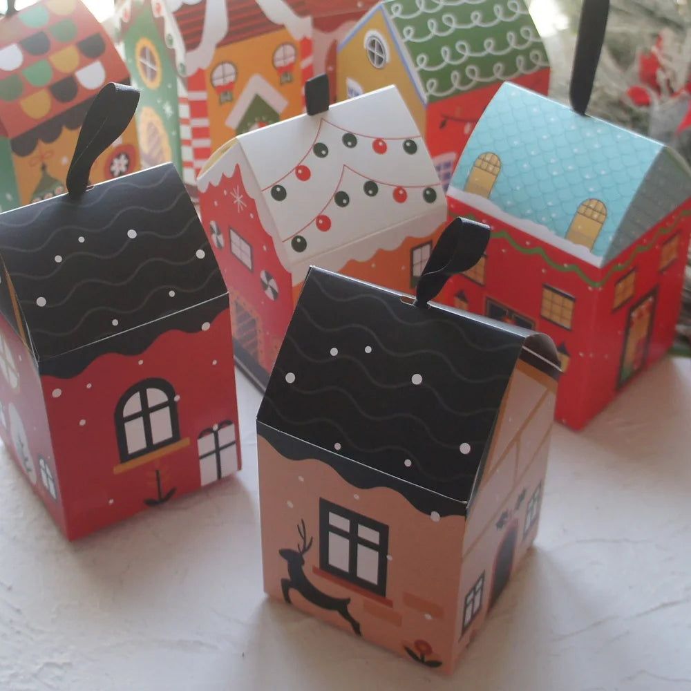 Christmas House Design Paper Box (12pcs)