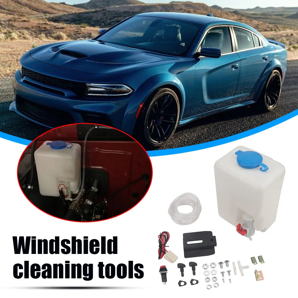 12V Car Windshield Washer Bottle Sprayer Kit