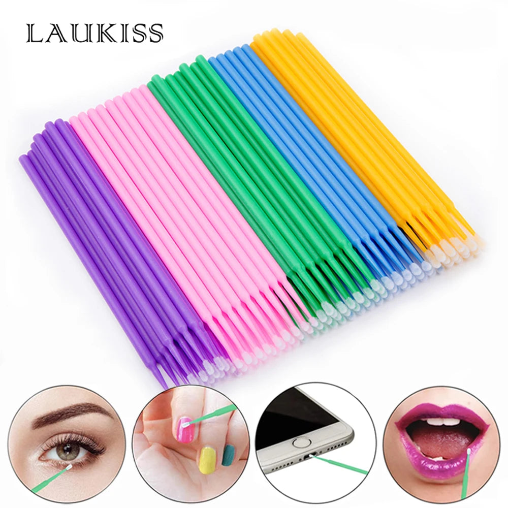 50/100/300/500pcs Eyebrow Eyelash Brushes Disposable Applicator