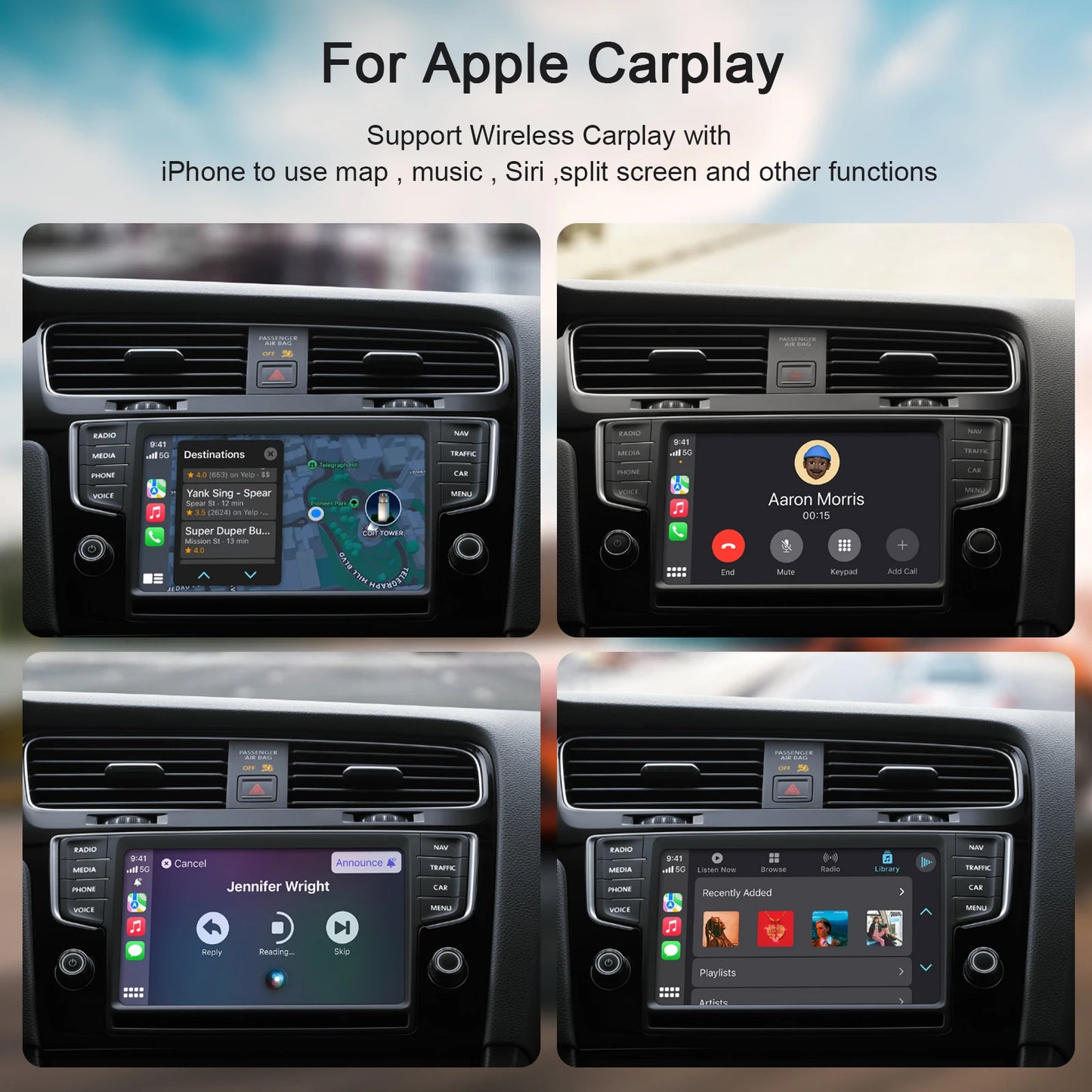 Wireless Carplay Adapter with 5 GHz WIFI Online Update