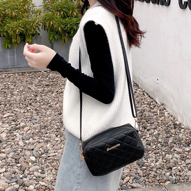 Small Leather Wide Strap Crossbody/Shoulder Bags