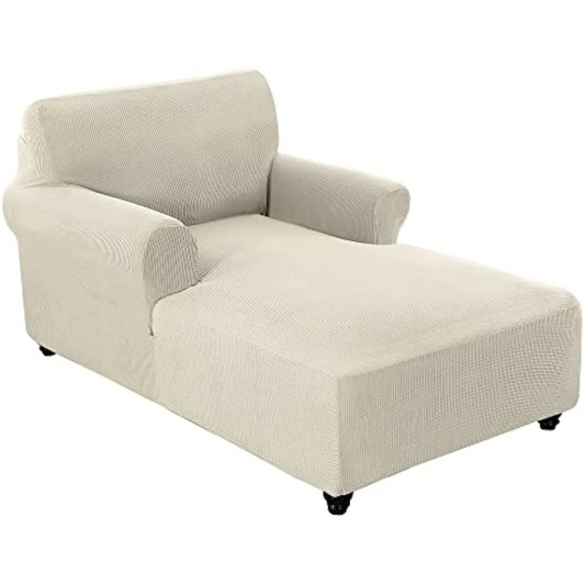FantasDecor Chaise Lounge Cover Stretch Chaise Chair Covers for Living Room Chaise Slipcover with Double Arm Chaise
