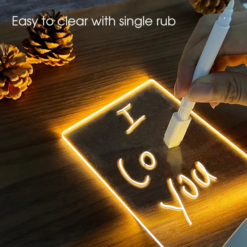 Note Board Led Night Light with Warm Soft Light