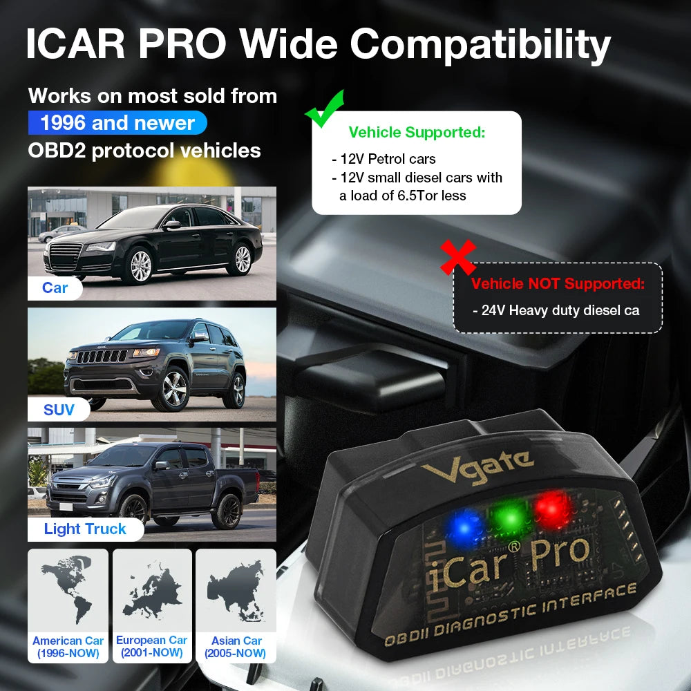 WIFI Bluetooth V2.2 Car Pro V2.3 Car Code Reader Scanner