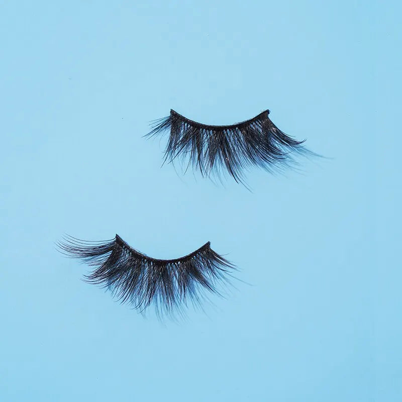 7 Pairs of Thick And Slender Eyelashes With Elongated and Comfortable Black Cotton Thread and Crossed Fishtail, Half Eye False E