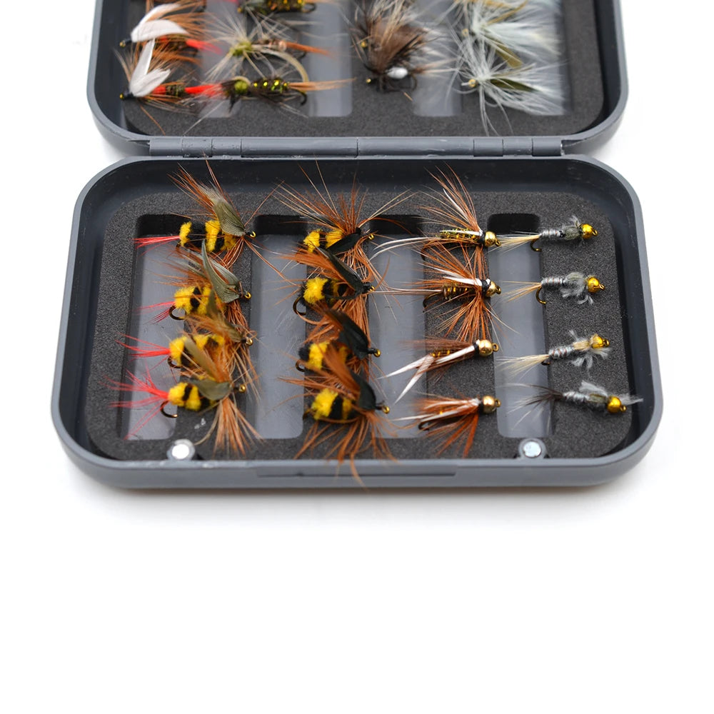32 Pieces/Box Trout Nymph Fly Fishing Lure with Box